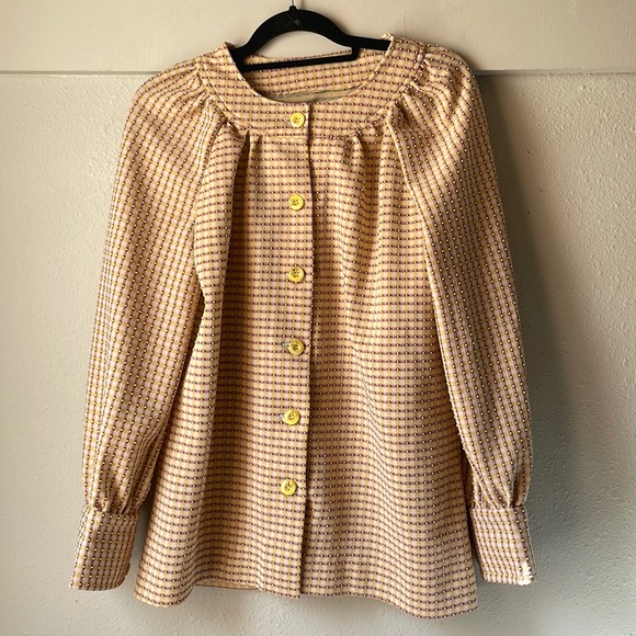 Vintage long sleeve button top